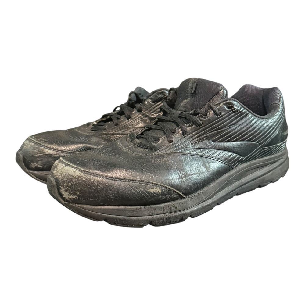 Brooks Addiction Walker 2 Men's Walking Shoes Black Leather Sneakers Size 15 2E
